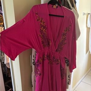 Elegant Pink Kimono Dress